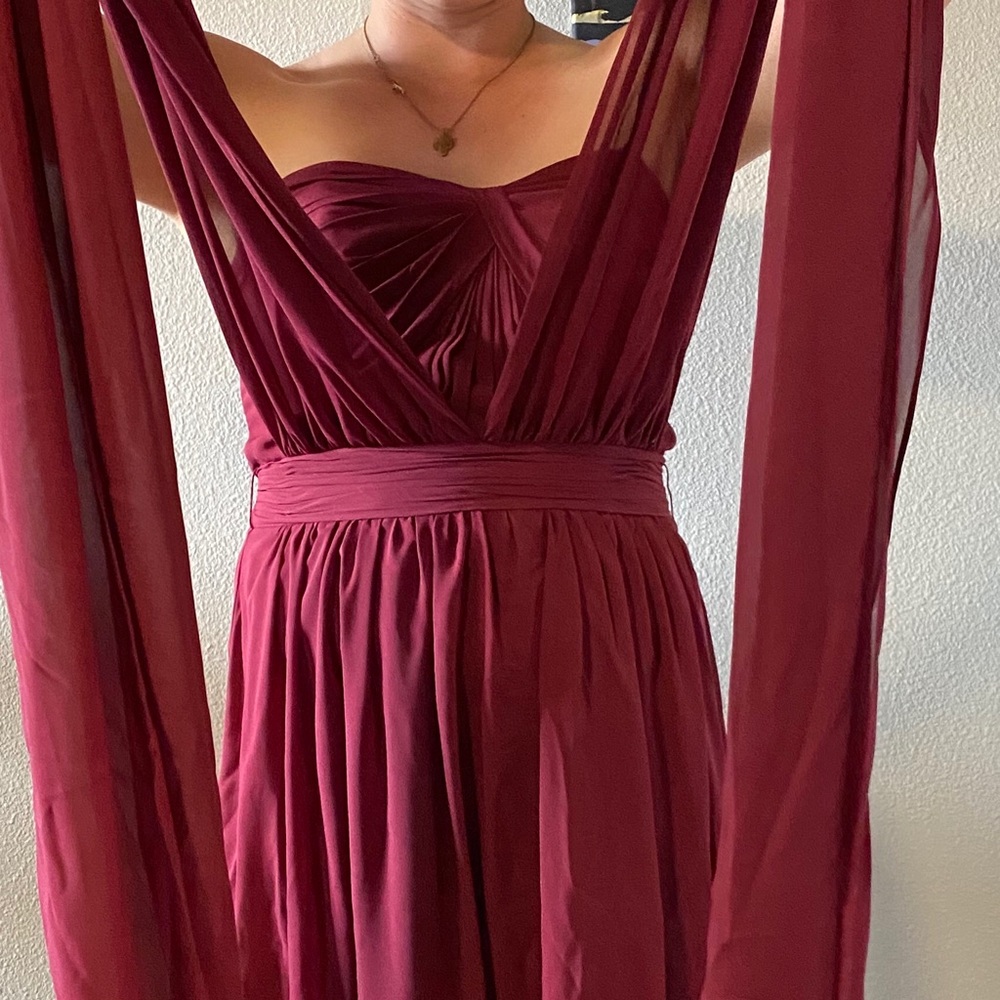 Maroon Infinity bridesmaid dress